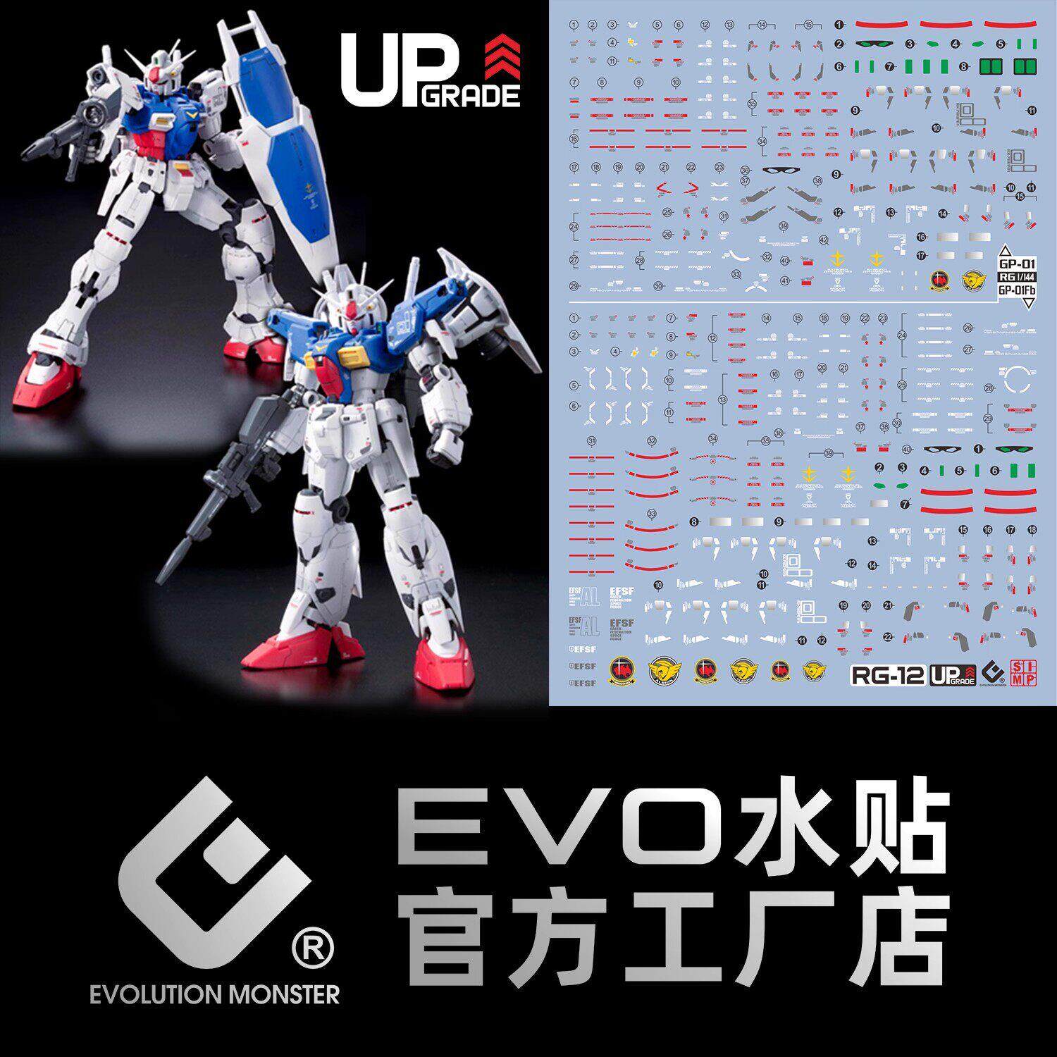 EVO-RG12 模型水贴 GP01 Fb 试作1号机 陆战/宇宙 荧光