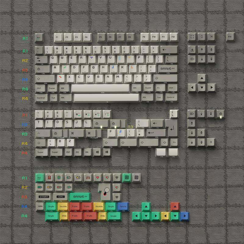 PBTfans Block game热升华方块游戏键帽pbt 原厂玻璃微珠类肤感