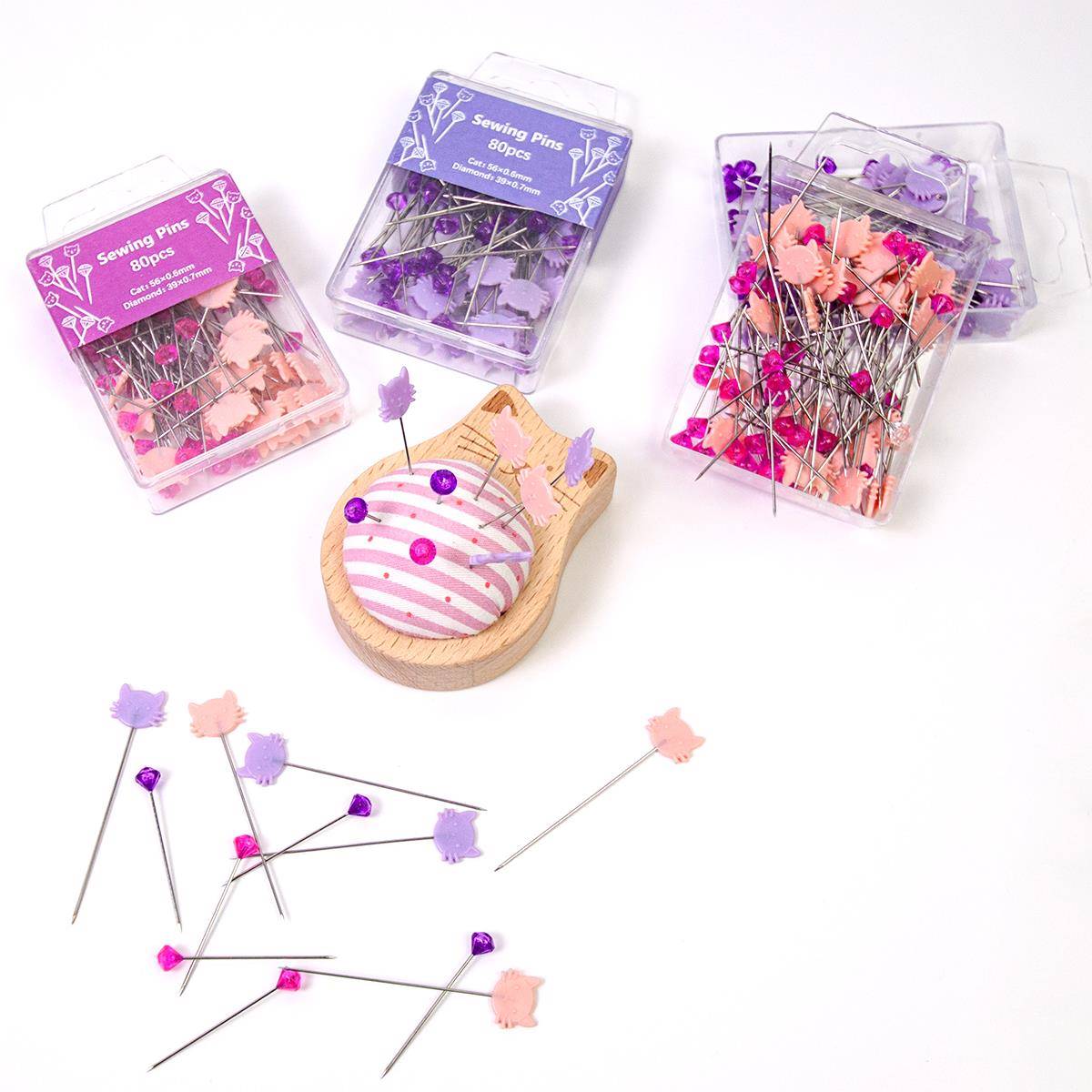 刺绣绣花磁性吸针器实木底针插定位针插 DIY缝纫工具磁力插针包