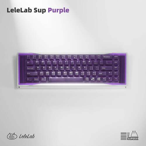 Lelelab SupSup 透明紫ABS键帽游戏外设桌搭舞厅小蜜蜂