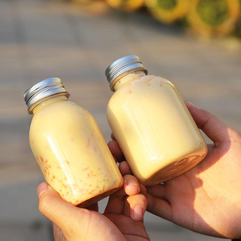 250ml迷你小喜茶同款pet高透塑料瓶铝盖奶茶冷饮瓶网红外卖打包杯