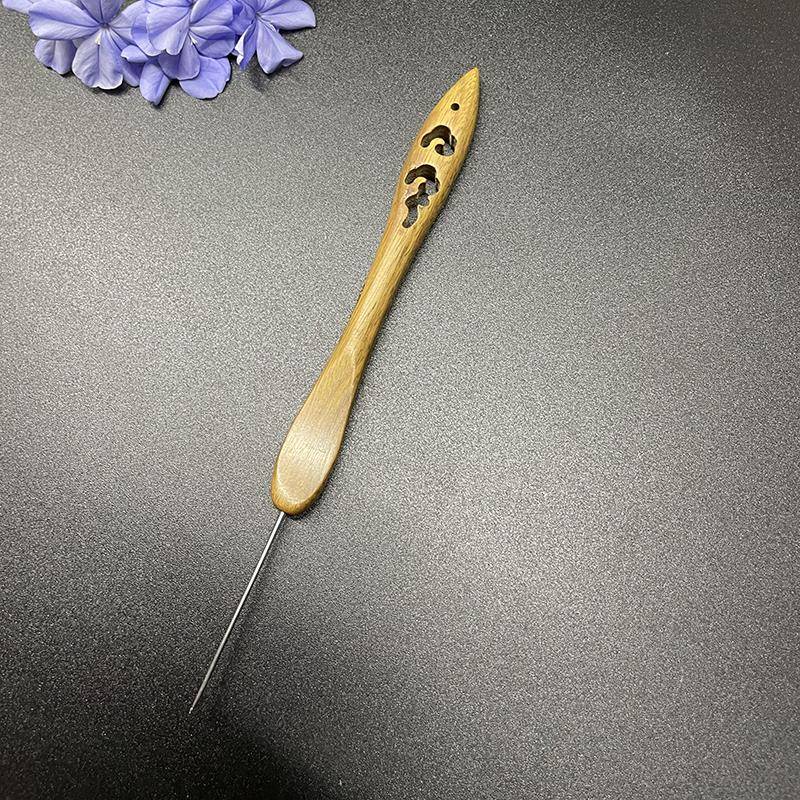 范士檀木不锈钢钩针手工套装工具编织毛衣鞋子玩偶蕾丝防滑材料包