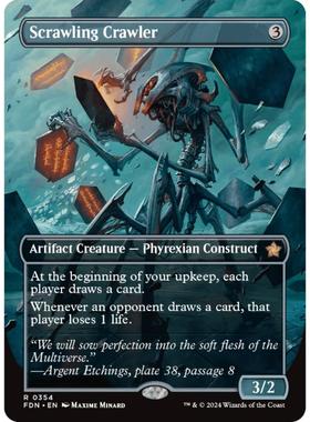 万智牌 乱涂匍体 Scrawling Crawler 平/闪/异画 基石构筑 FDN 金