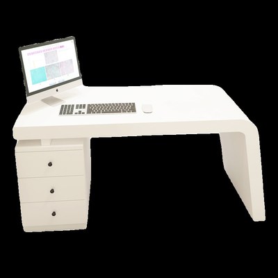 美容院办公洽谈桌医美咨询桌轻奢烤漆诊桌简约现代公司前台接待台