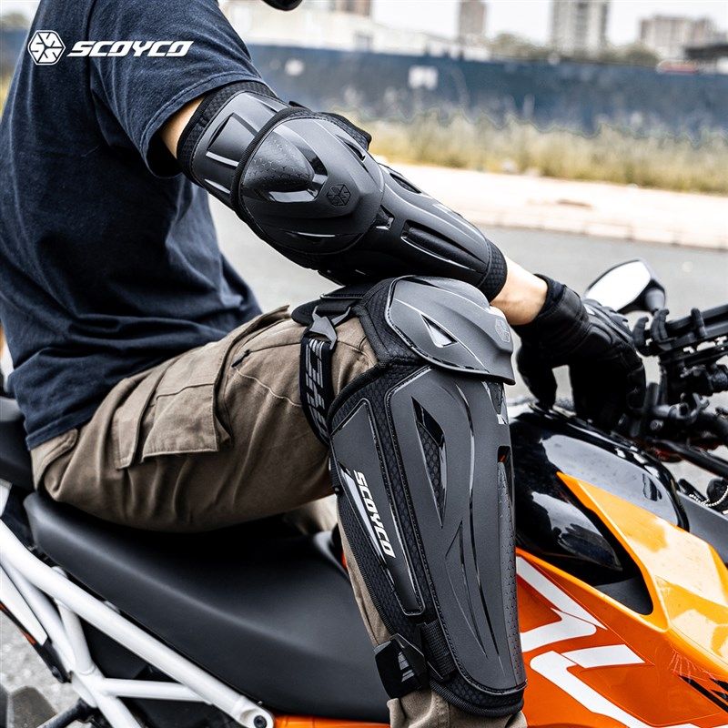 赛羽护膝护肘摩托车机车护具CE2级全套装备夏季防摔通勤骑行男女