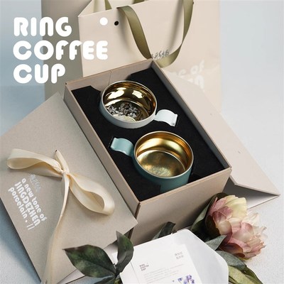 飞形物指环咖啡对杯礼盒情侣杯子乔迁新结婚礼物一对套装景德镇行