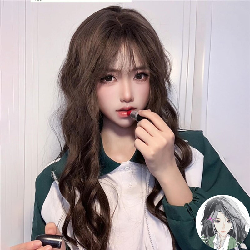 放学等我章娴静cos假发大波浪毛流感万用长卷发毛胚静姐整顶头套