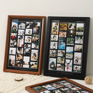 相框照片定制diy电影胶片黑色画框打印洗相片创意情侣周年礼物