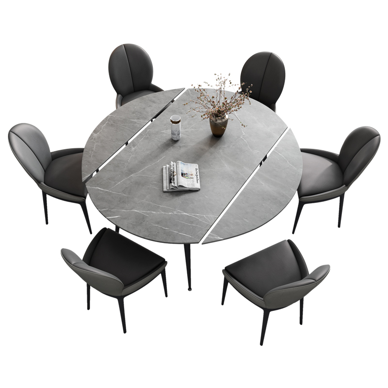 法莎蒂轻奢防刮岩板餐桌家用小户型北欧风简约桌子餐桌椅