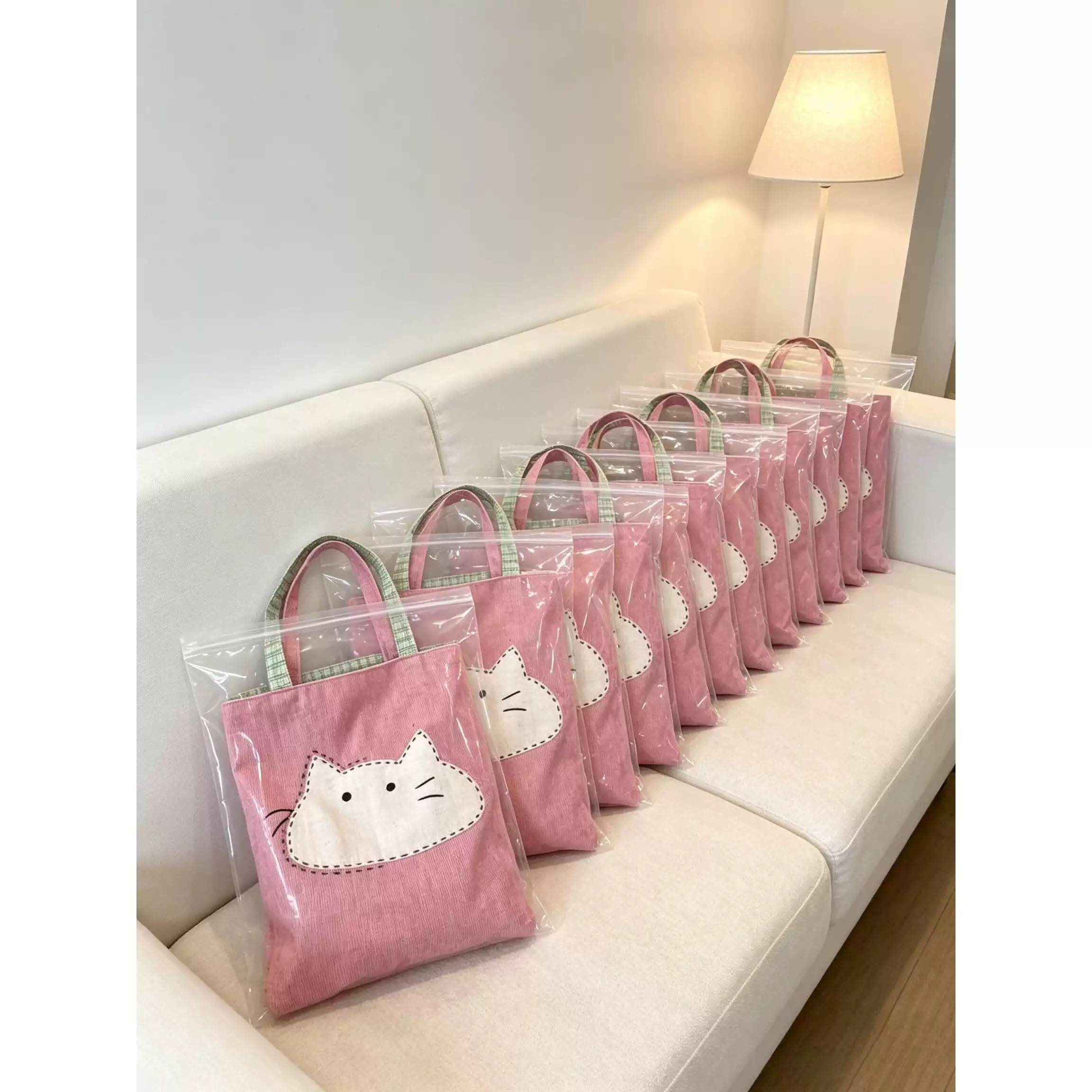可爱猫咪帆布包女款2026新款大30图片