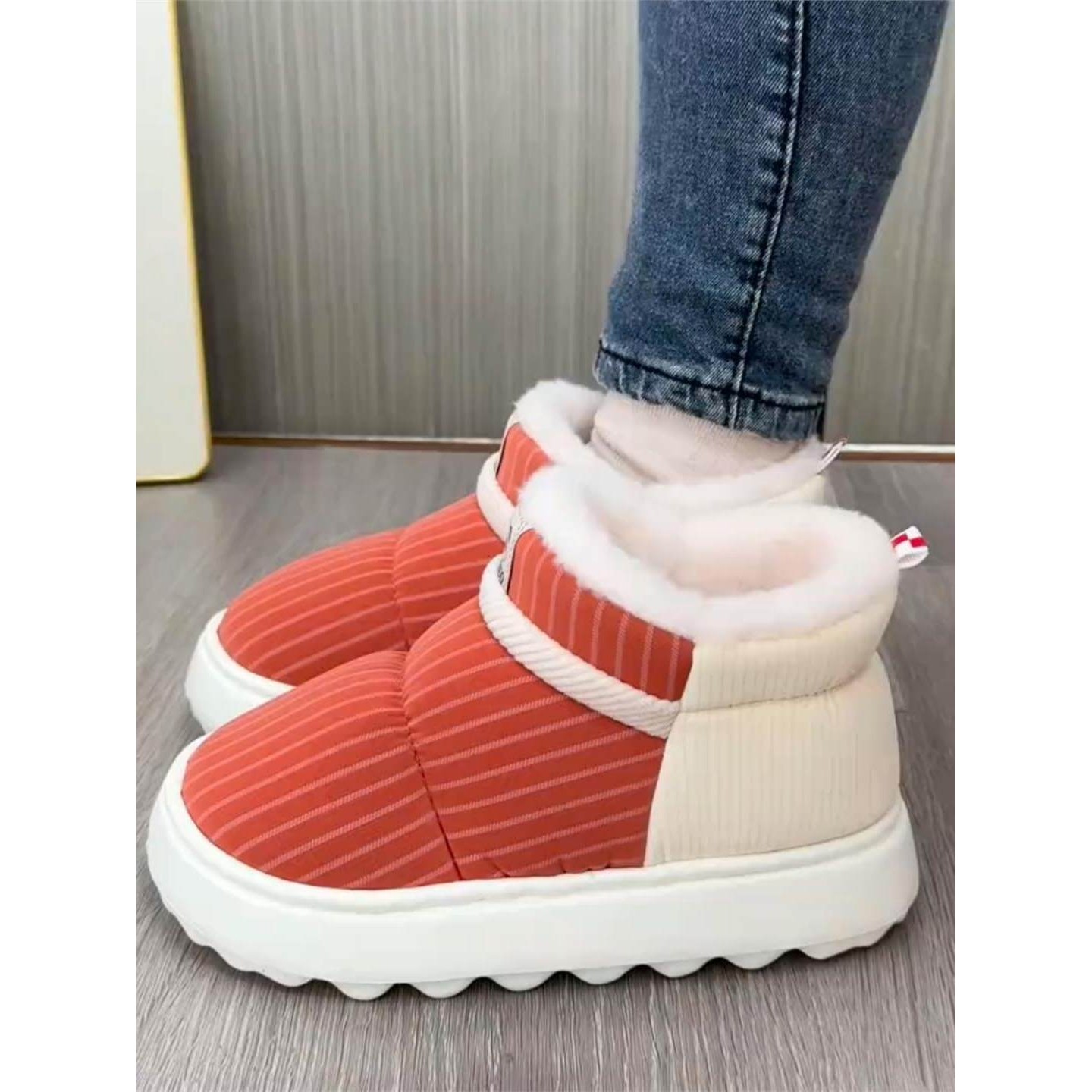 女士棉鞋冬季加绒加厚保暖室内家居可外穿厚底防滑包跟棉拖鞋2026