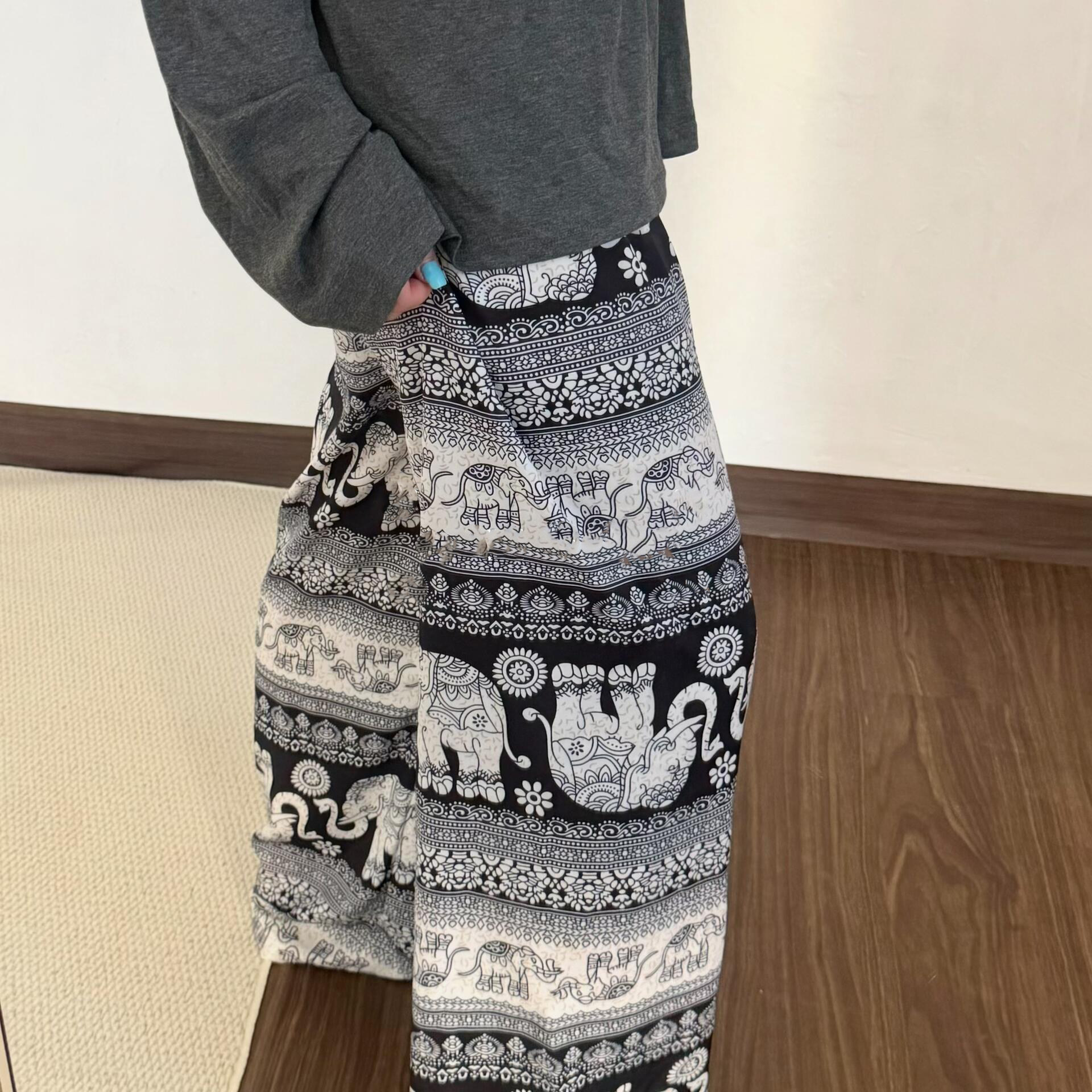 泰国大象裤遛弯裤夏外穿轻薄慵懒裤子2026新款睡裤女长裤休闲裤