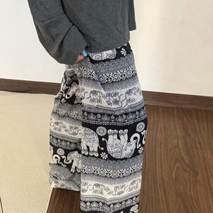 泰国大象裤遛弯裤夏外穿轻薄慵懒裤子2026新款睡裤女长裤休闲裤