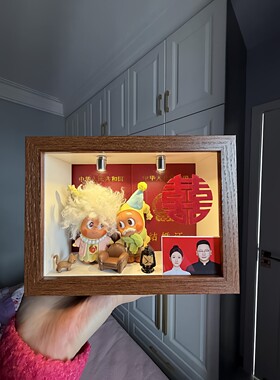 把爱装进相框里！结婚登记照摆台手办展示盒新婚仪式收藏纪念摆件