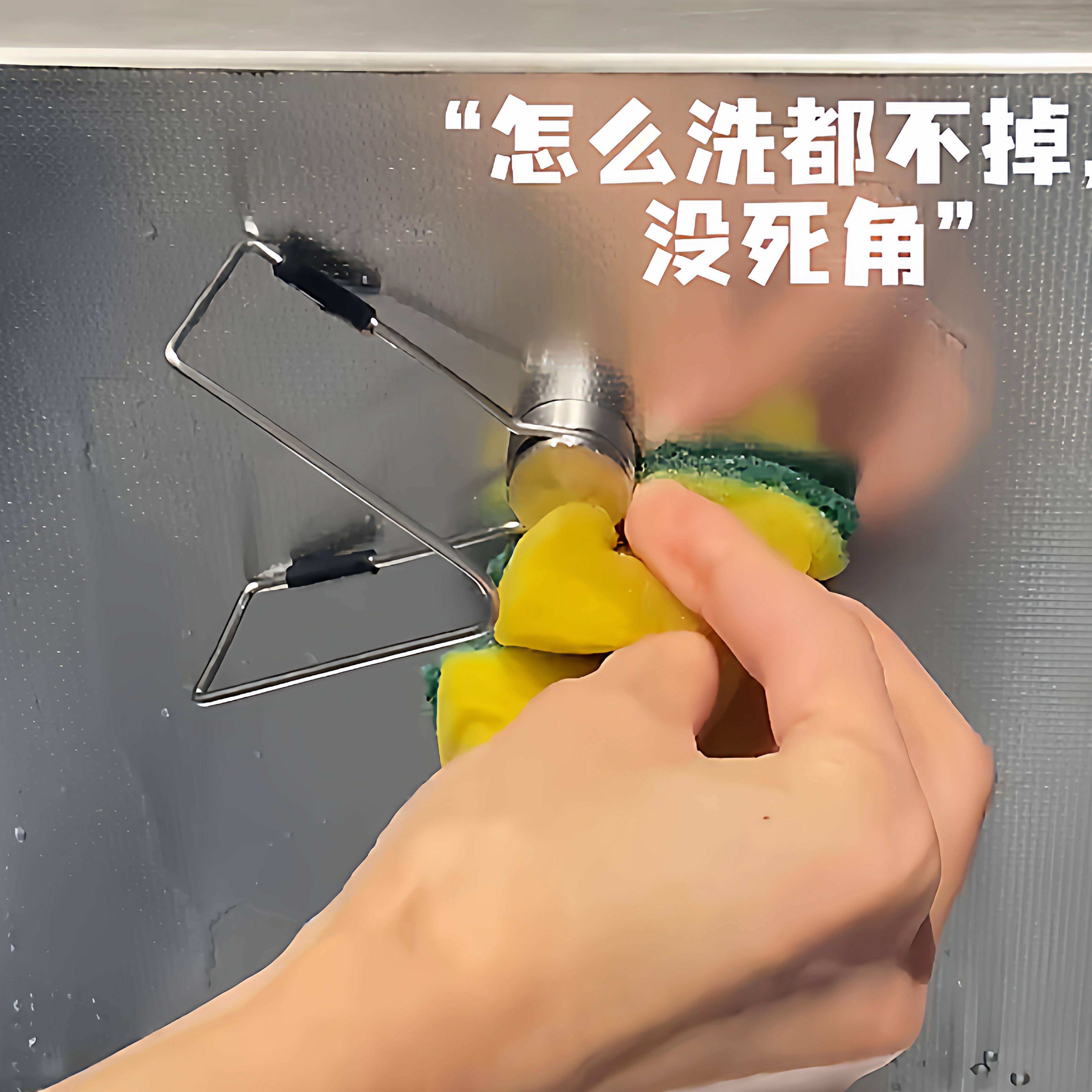 磁吸不锈钢免打孔海绵沥水架图片