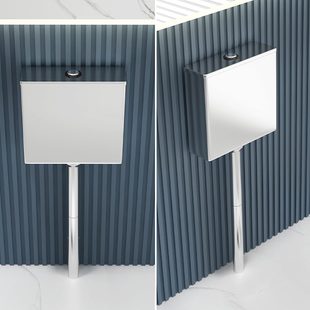 器 厕所蹲便器便家用30德亚冲水箱黑色不锈钢水箱4卫生间冲挂墙式