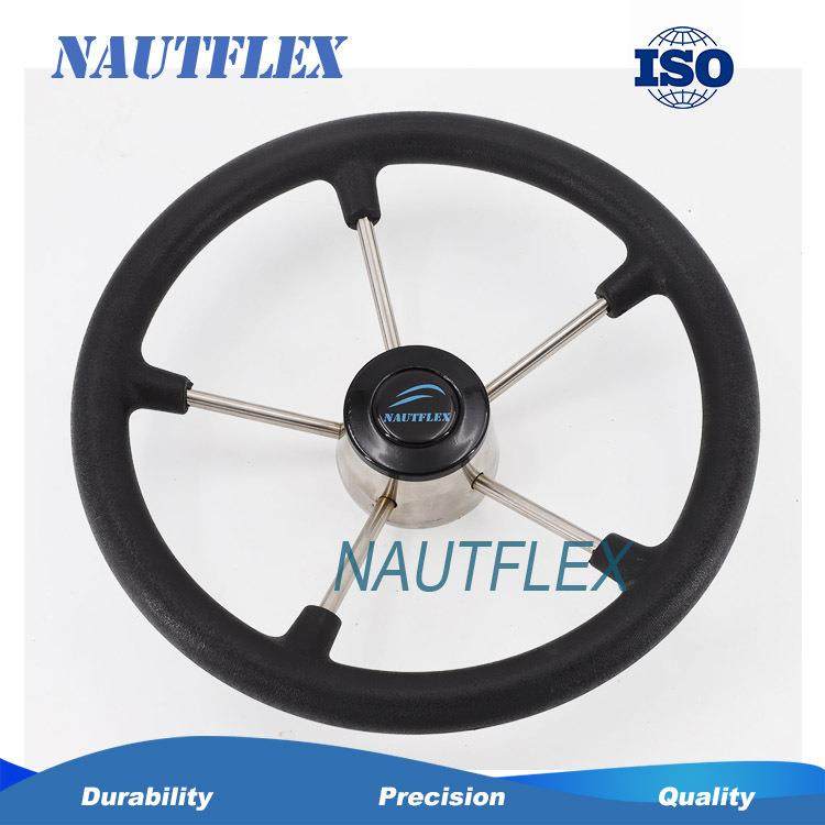 不锈钢PU方向盘五幅黑匹配机械方向机及液压方向机