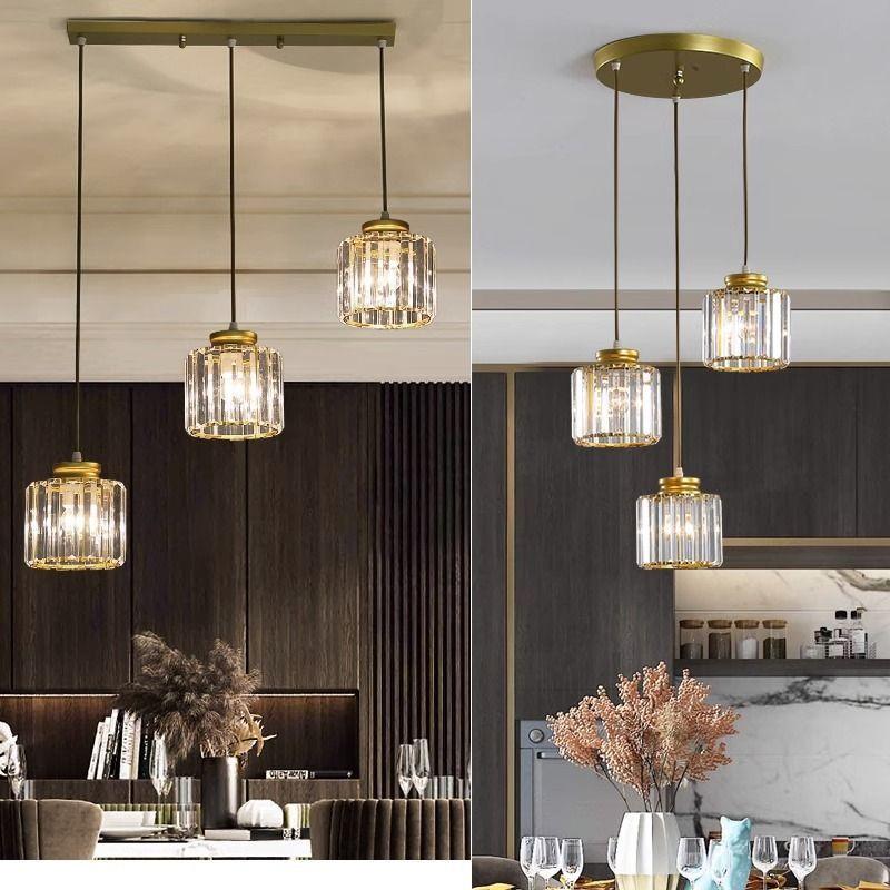 北欧灯具餐厅吧台水晶吊灯餐桌简约现代书房卧室灯轻奢风格个性