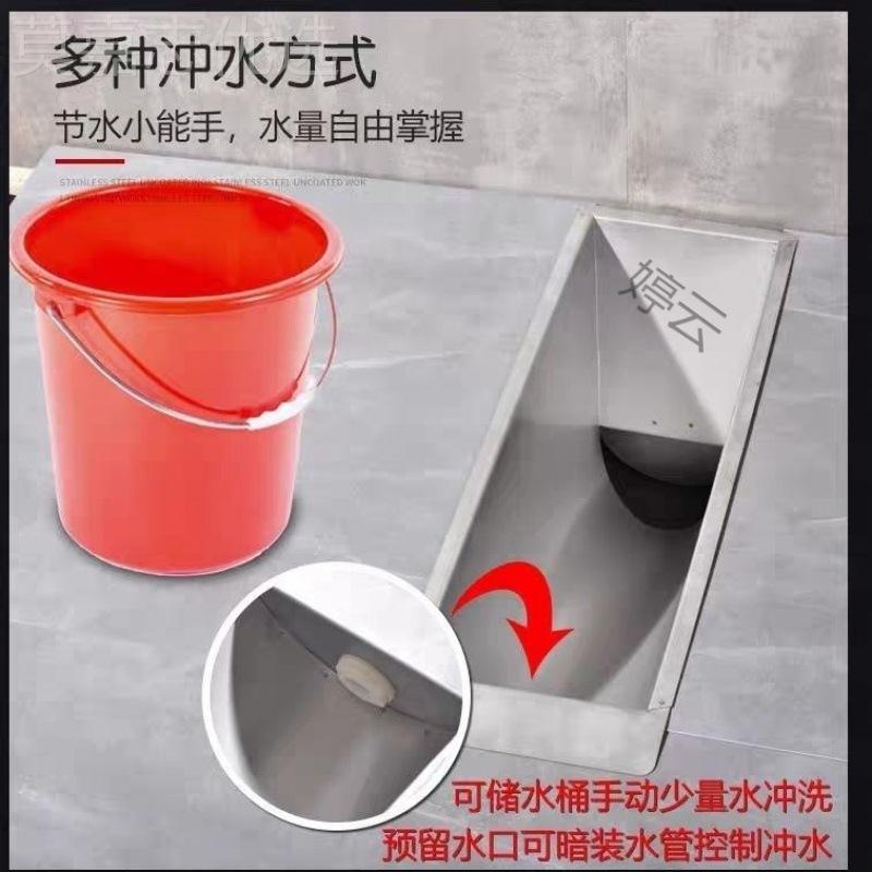 H器t村不造锈钢蹲便旱厕农升级改冲水后排水蹲654坑厕所大便器茅