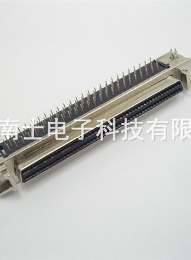AMP SCSI 100P MDR母头 90度弯脚焊板 HPDB100 针式DB型 插座带耳