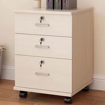 带锁文76021件移办公装室文件柜木质简约免柜安矮柜动带抽屉档案