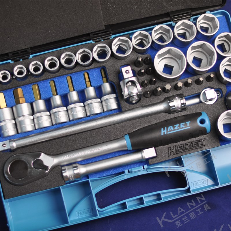 德国HAZET 大飞棘轮扳手套筒44件组套工具 954N 进口高端手工具