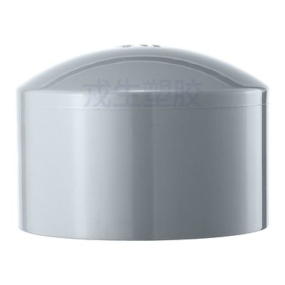 戎生CPVC给水管化工管帽管堵闷盖封头国标PVC管件塑料配件 50 110