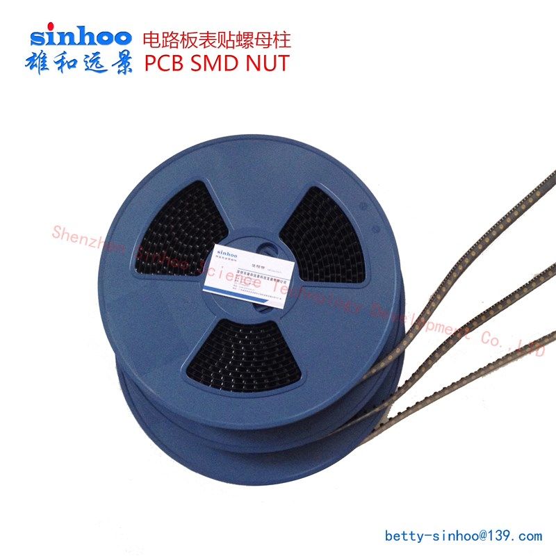 PCB焊接螺柱 镀锡圆螺母 SMTSO-M3系列 高度4-7.8 卷带包装