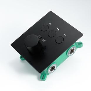 黑色浴室花洒套装 入淋墙预埋黄铜浴控阀瀑布淋浴顶喷HIHI05066A05