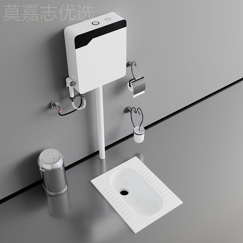 家陶蹲便冲水箱套装整套XBS大便器器防臭蹲厕蹲坑便瓷池用蹲便器
