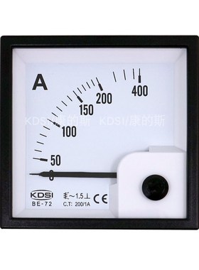 KDSI指针式交流电流表BE-72 AC200/1A 方形开孔 接互感器使用电表