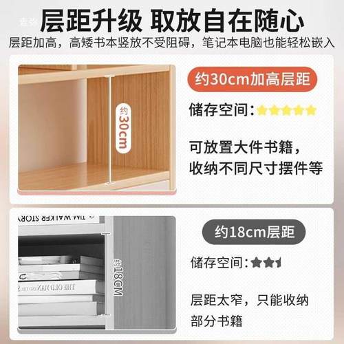 书架桌公面置上物架学生家用书桌多小层收纳卧SUH室架子简易型办