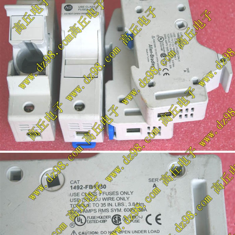Allen-Bradley AB 1单元 30A 600V 导轨安装 保险丝座 熔断器座