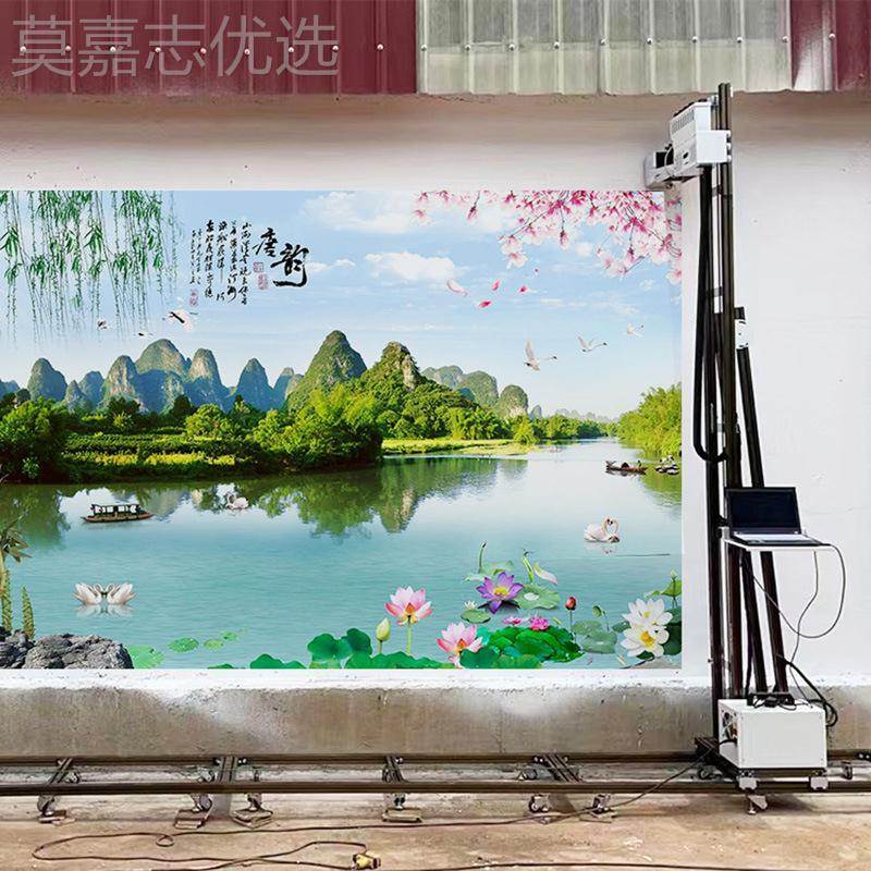 墙3D体彩绘机面3d wall 壁uv打印画机喷绘机器设备厂家外贸多少钱