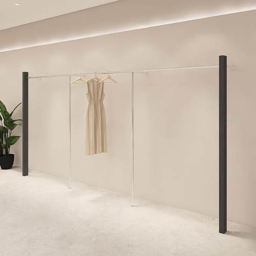 服装示店展XVF架不锈钢侧挂衣架上墙装落地式女壁挂简约男装陈列