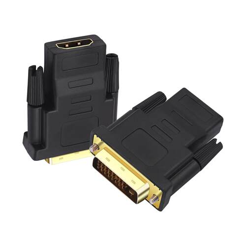 双通道 DVI-D 24+1公转HDMI母影片转接头 电脑显示卡显示器影片插