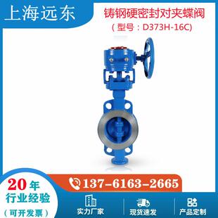 16C 硬密封铸钢涡轮手动耐高温蝶阀DN50 D373H 对夹式 100