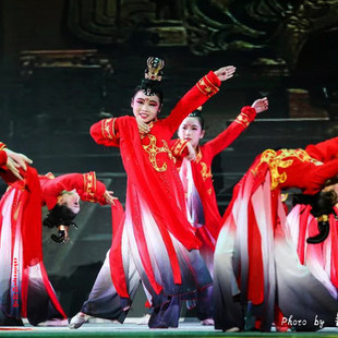 2026新款汉洛颜子兮儿童舞蹈服中国风水袖古典舞盛世汉唐表演