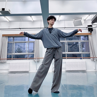 2026新款舞练功服宽松直筒裤男女同黑色舞蹈裤阔腿裤古典舞形