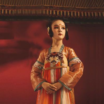 2026新款儿童古典舞演出服汉服女童敦煌舞蹈服襦裙唐装古风超