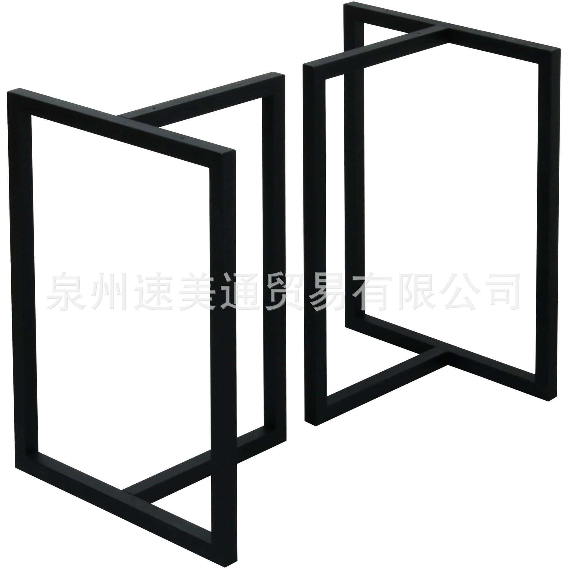 工业乡村风格重型金属家具桌腿电脑桌腿金属桌DIY带橡胶地板保护