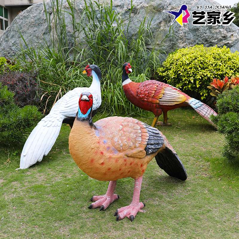 户外花园摆件大公园草坪装饰玻璃钢仿真鸟类动物园林景观雕塑小品