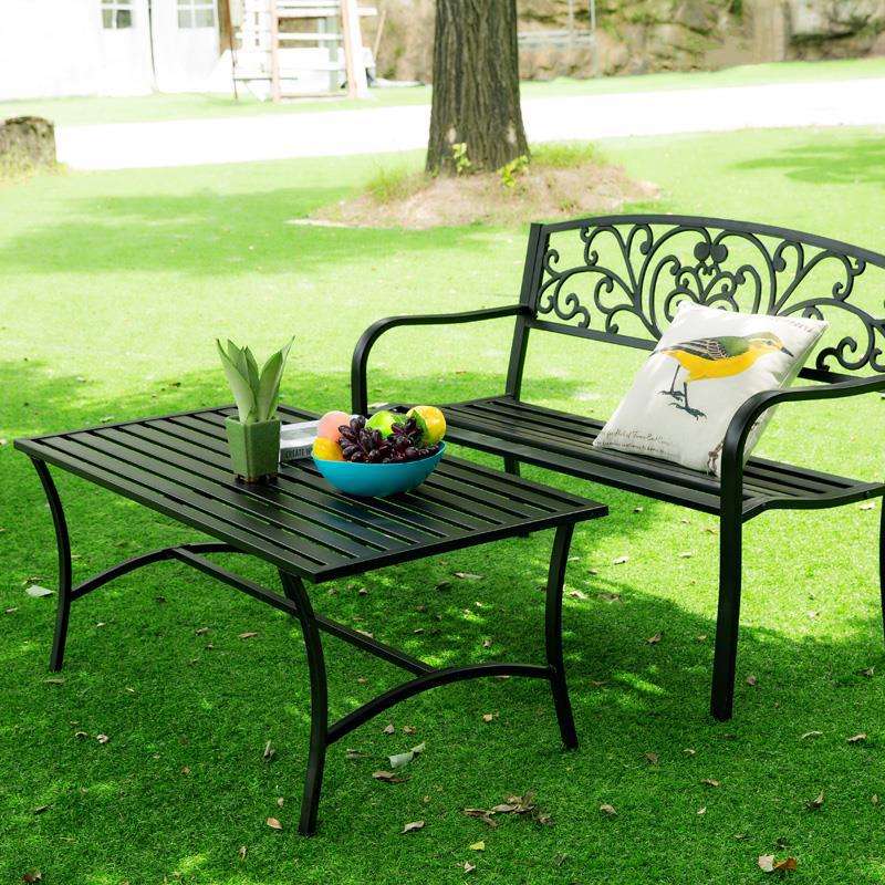 户外桌子阳台茶几简约现代铁艺桌子客厅小户型创意长方形茶几桌子