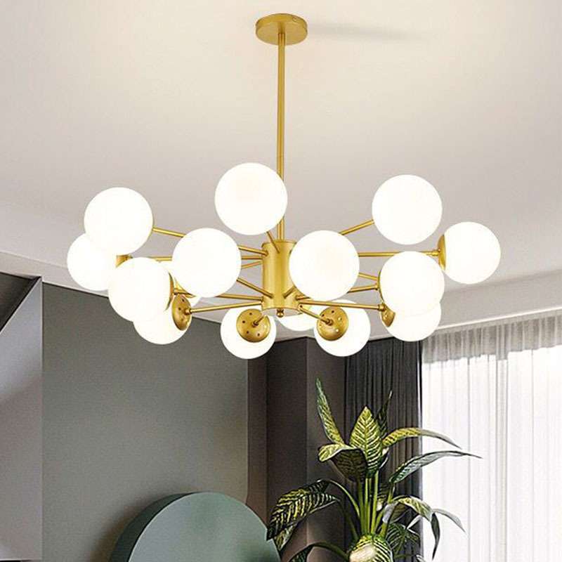 北欧轻奢吊灯现代简约创意设计个性服装店铺商用魔豆分子客厅灯