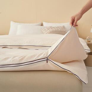 A类大豆子母被拉链款二合一双胎被芯保暖春秋被冬被被子可机洗