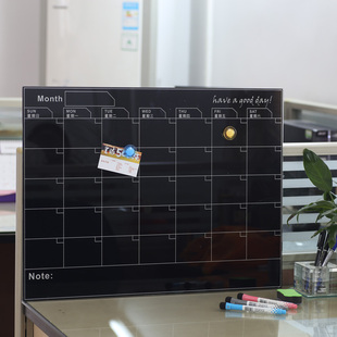 玻璃白板记事板留言板钢化 挂墙式白板 小白板订制玻璃板黑板