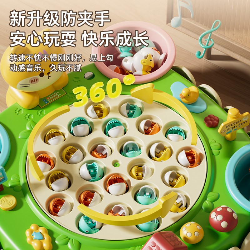 宝宝电动磁性小猫钓鱼玩具儿童1到2岁3小孩益智一周半男孩两女孩6