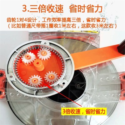 【国标尺b】永不生锈钢卷尺50米/30m/100米手提钢架尺工程测量卷
