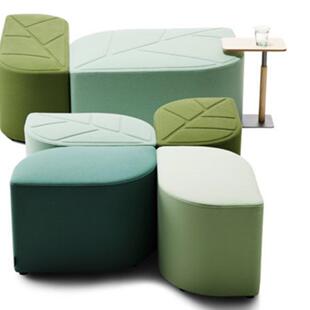 花瓣树叶造型时尚儿童沙发凳创意摆设矮凳家用凳子学校图书馆家具