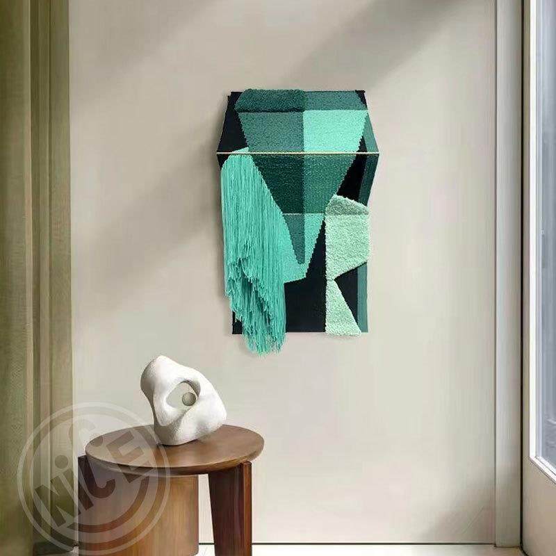 立体纯手工编织装饰现代简约客厅玄关几何装置样板间小众艺术挂画